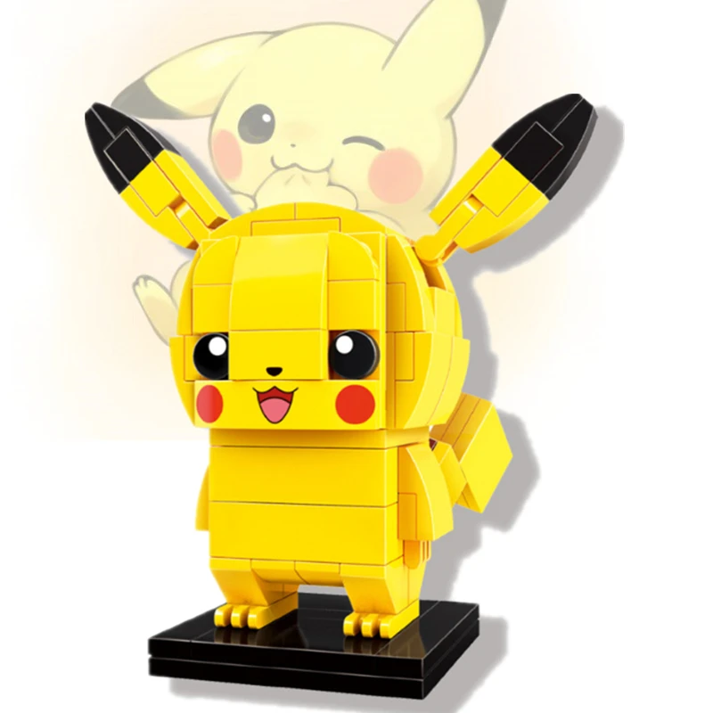 

ENLIGHTEN Pikachu Cat Poke Elf Ball Anime Pokemon Advance Dolls Pocket Monsters Detective Building Blocks Compatible Legoings