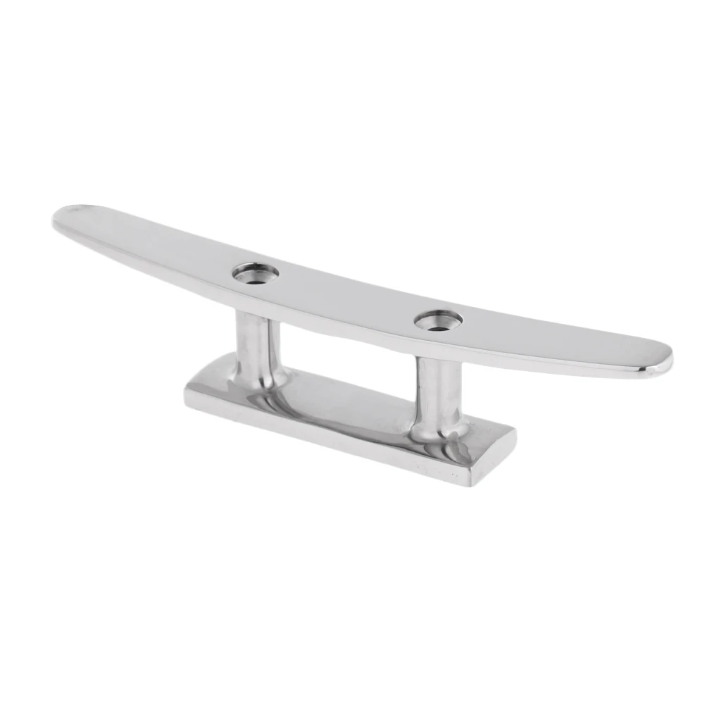 

2019 New 150mm 2 Hole Low Flat Cleat 316 Stainless Steel Hardware For Marine Boat Deck Rope Tie Fixed Anchor Cleat