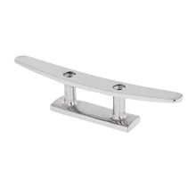 2019 New 150mm 2 Hole Low Flat Cleat 316 Stainless Steel Hardware For Marine Boat Deck Rope Tie Fixed Anchor Cleat stylish boat anchor shape tie clip