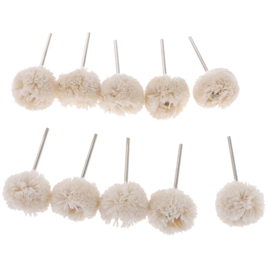 10 Pieces Polishing Wheel Buff Buffing Pad Brush for Rotary Polish Drill Bit Polishing Buffing Brushes