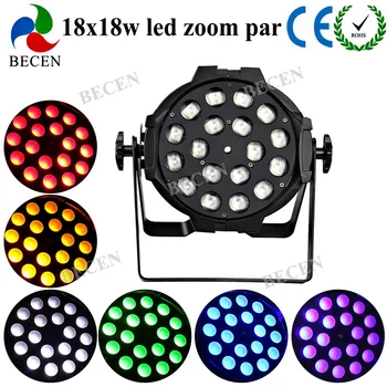 

18x18W RGBWA UV 6in1 LED par light Zoom 10-60 degree LED Par Light with powercon
