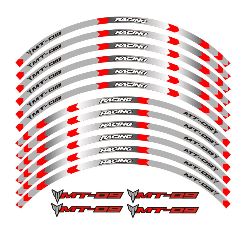 Горячая 6 цветов общего назначения колеса мотоцикла отличительные светоотражающие наклейки обода полосы для YAMAHA MT-09