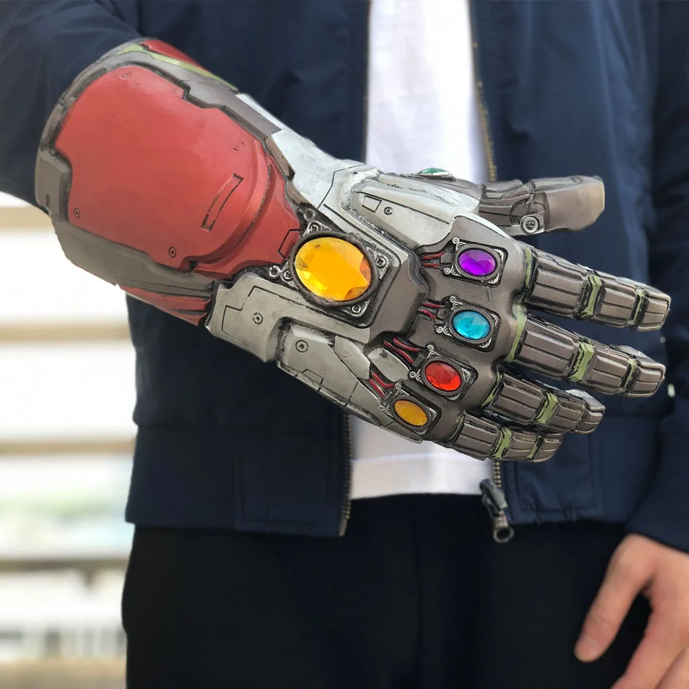 Avengers 4 Endgame Iron Man Infinity Gauntlet Cosplay Arm Thanos Latex Gloves Masks Marvel Superhero Halloween Party Props8