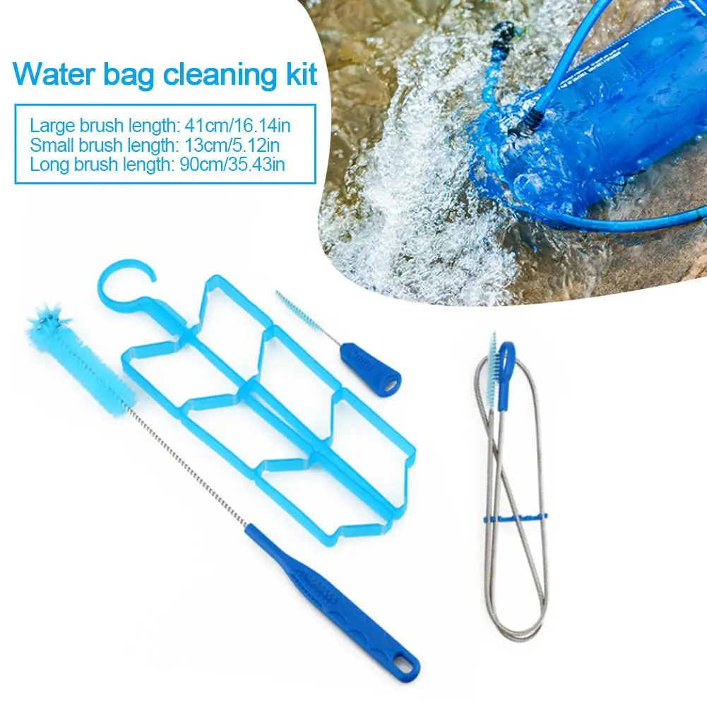 

4 in 1 Set Water Hydration Bladder Tube Cleaning Kits Brushes Camping Picnic Water Bladder Bag Cleaning Tube Outdoor Tool