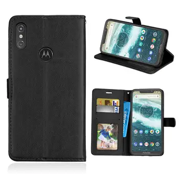 

20pcs/lot Crazy horse 3 card+photo frame pu leather cover case for Motorola Moto M P30 Note P30 play skin cover case