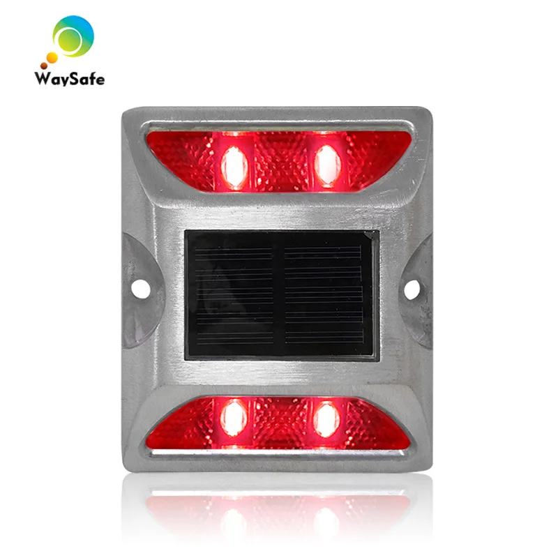 Flash Mode Red Led Garden Signal Light Aluminum Shell Solar Flash Mode Red Led Garden Signal Light