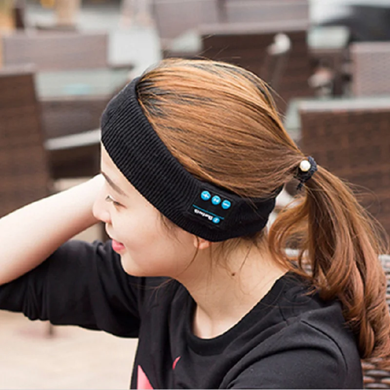 Беспроводные Bluetooth стерео наушники для сна гарнитура спортивная повязка на голову радость