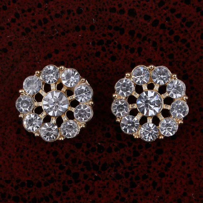 13MM Crystal meatl Rhinestone Button Alloy rhinestone Buttons in Gold
