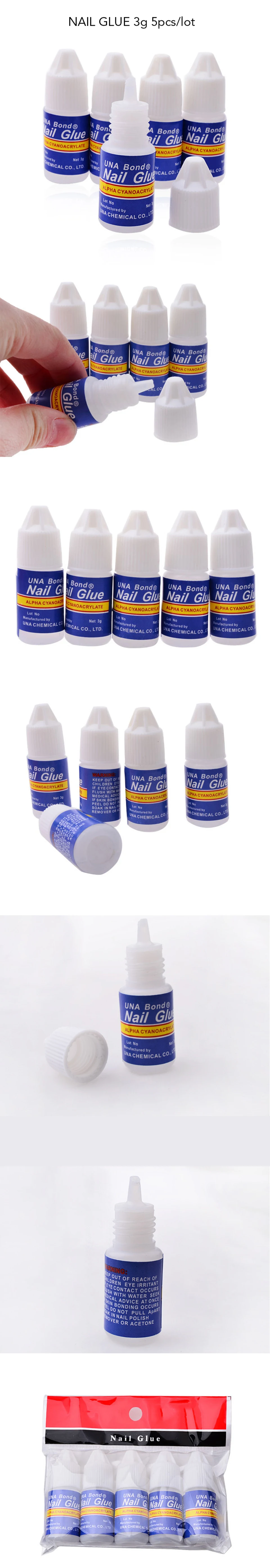 COOLOOK 3g 5pcs/lot Nail Gel Sticky Drill Functional Glue Nail Tool Beauty Cosmetic Tool Manicure Pedicure