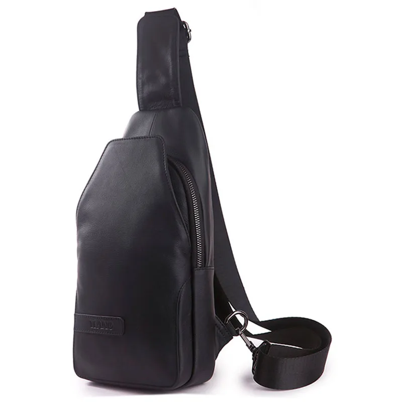 

Mens Real Leather fashion Cowhide Sling Chest Bag Travel Cross Body Messenger Shoulder Bag Casual Pack New