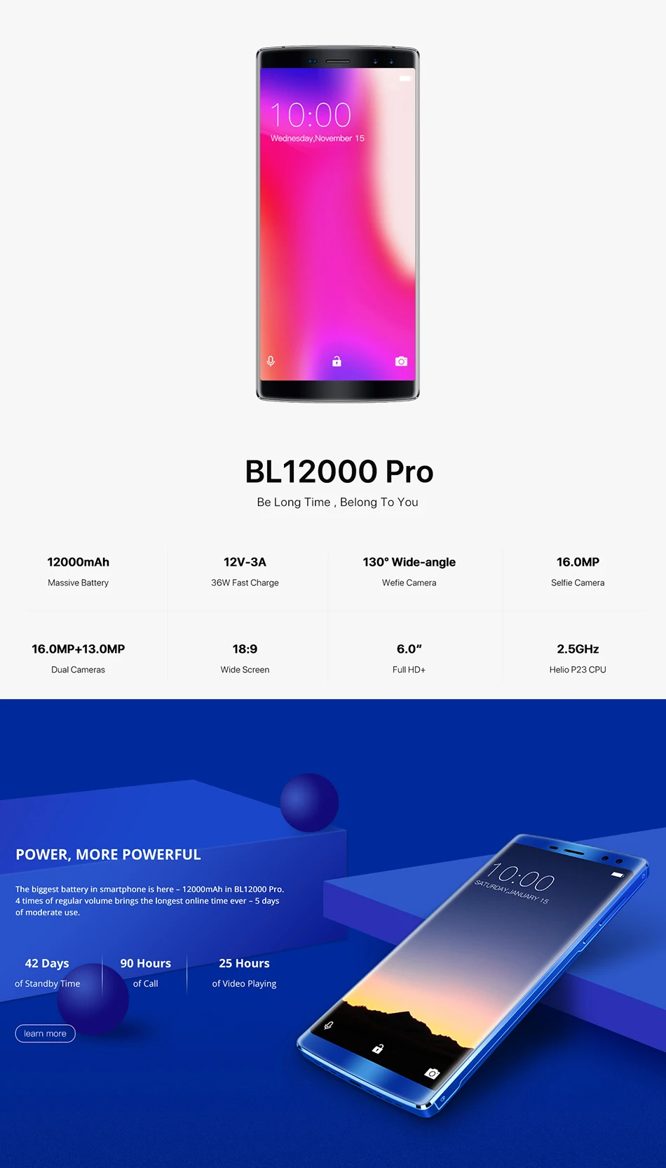 DOOGEE BL12000 12000mAh face ID 32GB 4G смартфон 6,0 дюймов 18:9 FHD+ MTK6750T Восьмиядерный четыре камеры Android 7,0