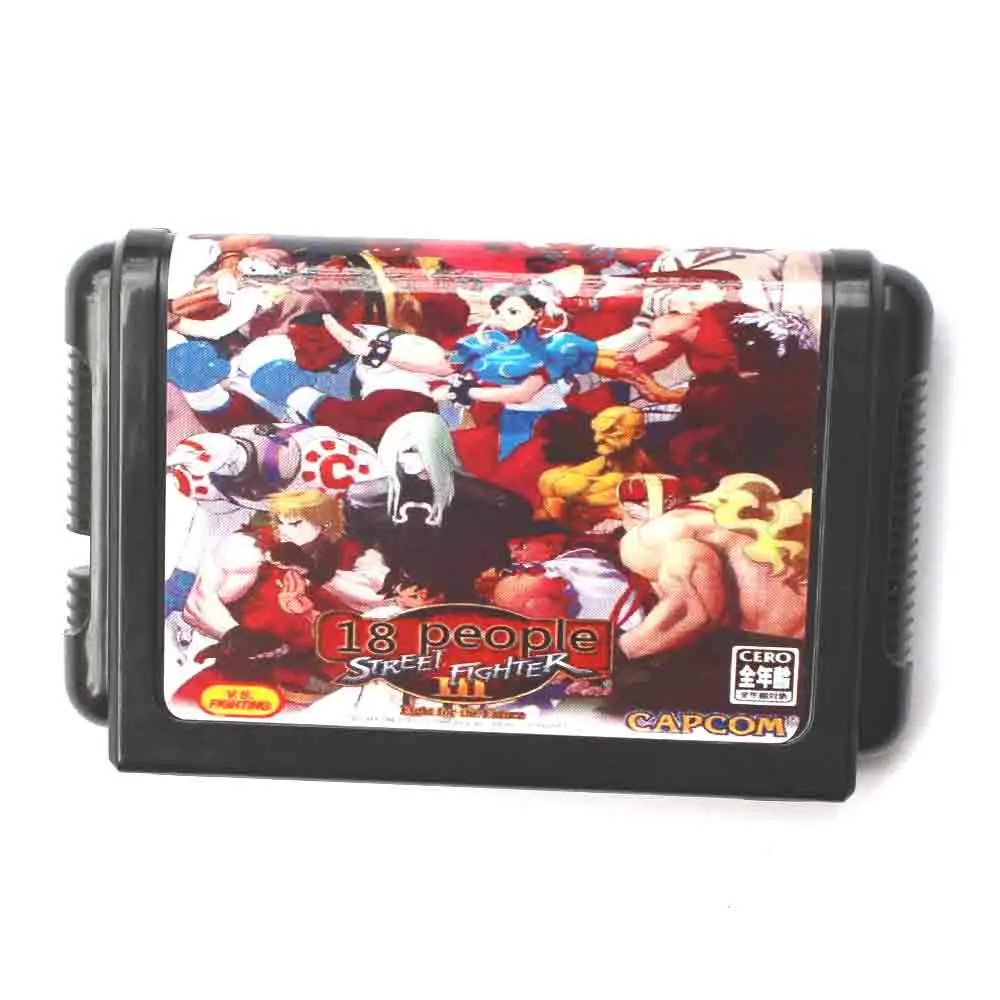 

Street Fighter III 18 People 16 bit MD Game Card For Sega Mega Drive For Genesis