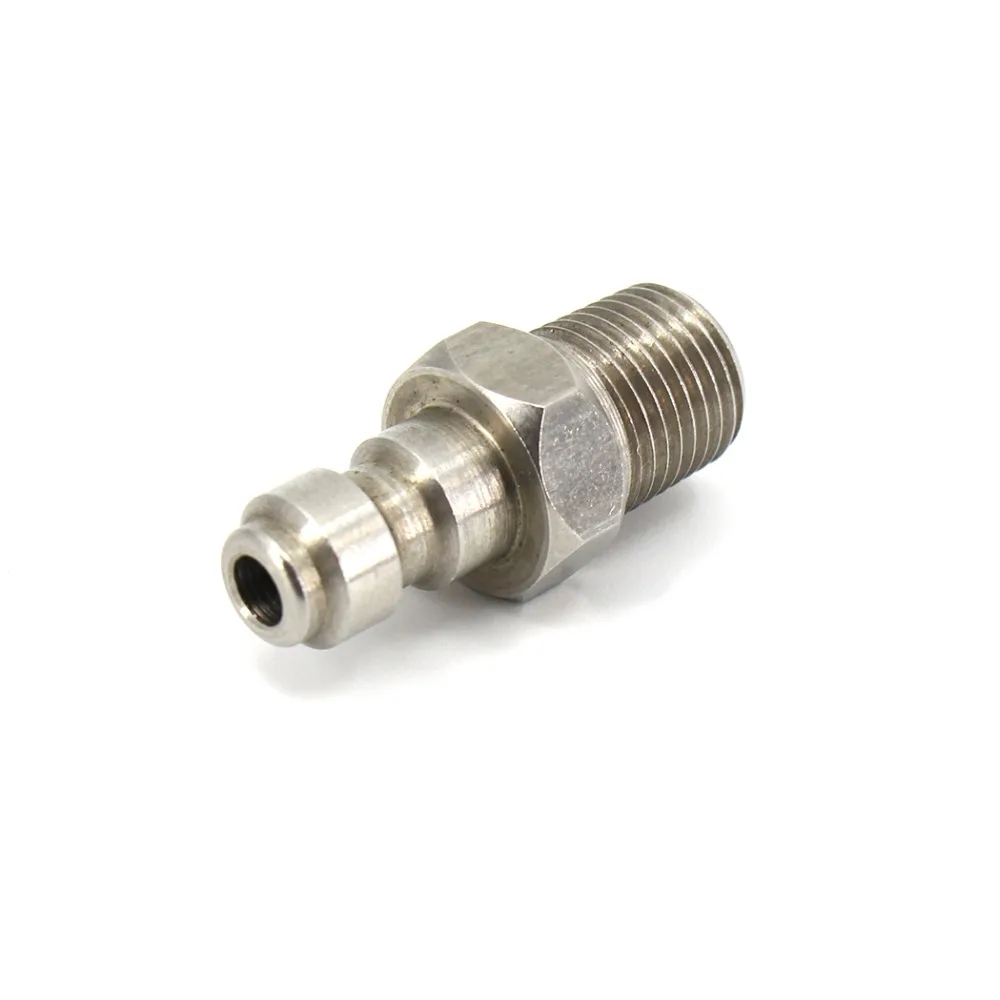 PCP Airforce Пейнтбольный соединитель высокого давления 1/8NPT 1/8BSPP M10x1 из нержавеющей