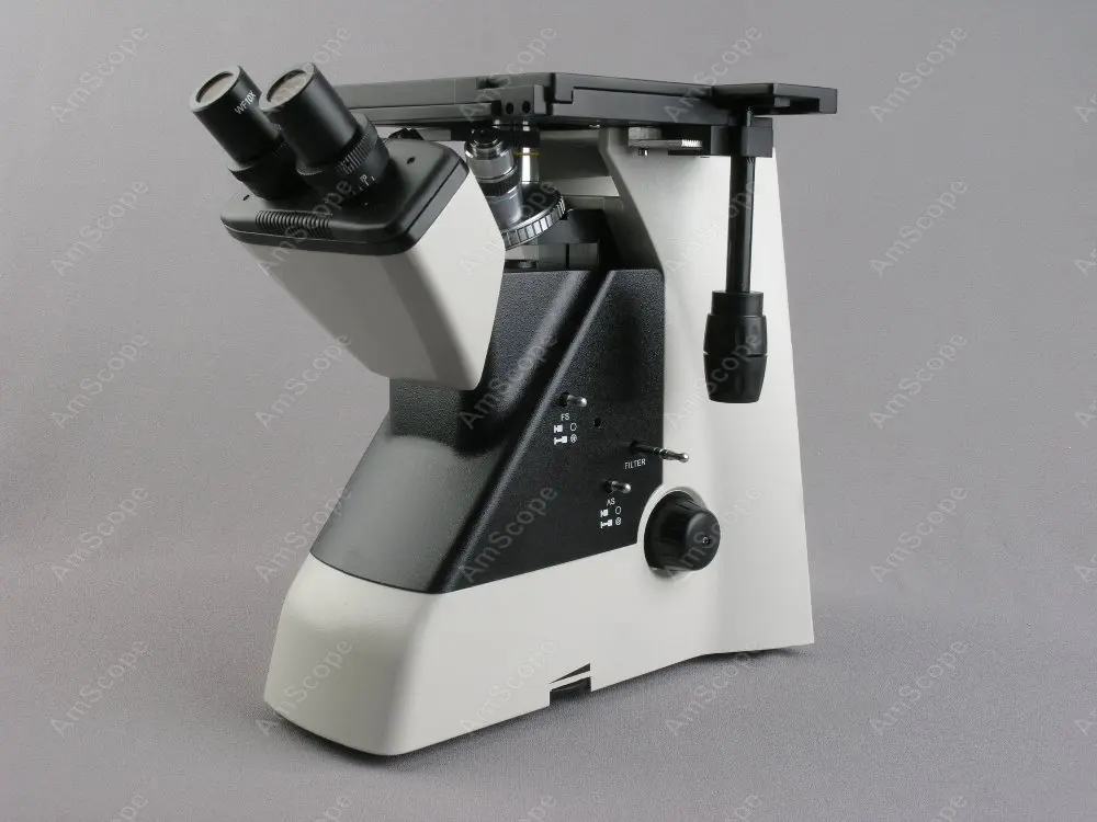 

Inverted Binocular Metallurgical Microscope--AmScope Supplies 100X-1250X Inverted Binocular Metallurgical Microscope