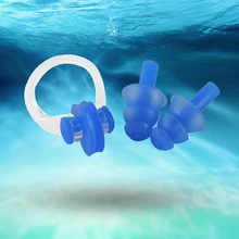 2016 Soft Swim waterproof Silicone Earplug nose clip set font b Surf b font Swimming Pool