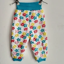 Детские хлопок высокой талии хлопковые брюки, мультфильм шаблон печати