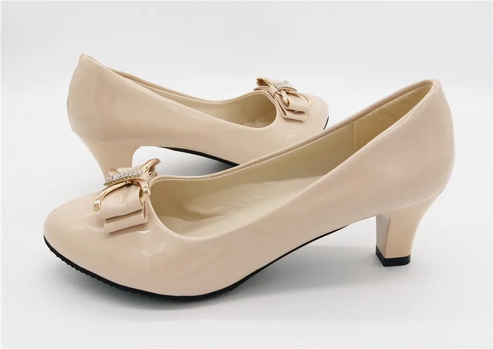 LIN KING/пикантные женские туфли-лодочки с острым носком и бантиком-бабочкой; однотонные женские туфли на высоком каблуке; женские туфли на низком квадратном каблуке без застежки с бантом