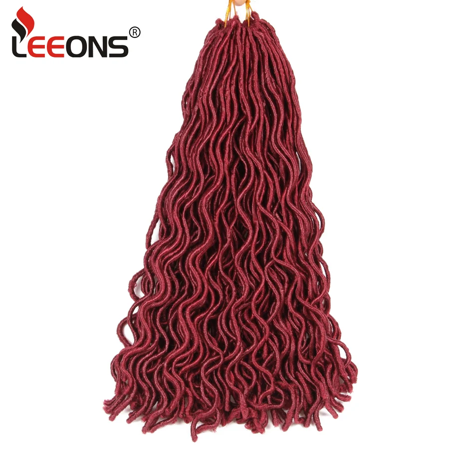 Leeons 24 пряди для волос крючком искусственной Locs синтетические волосы коса