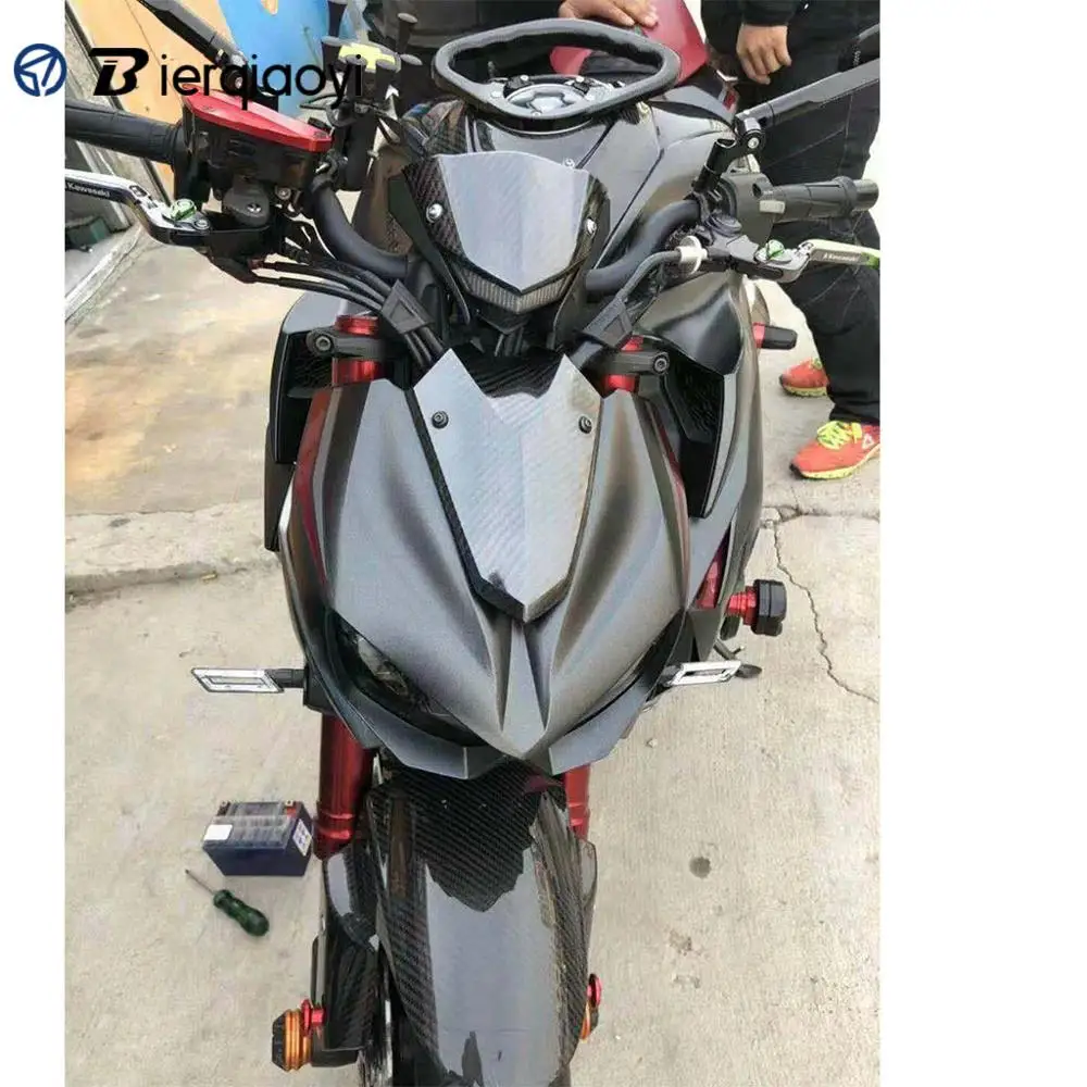 Детали мотоцикла для Kawasaki Z1000 2014 2016 углеродное волокно фары обтекателя