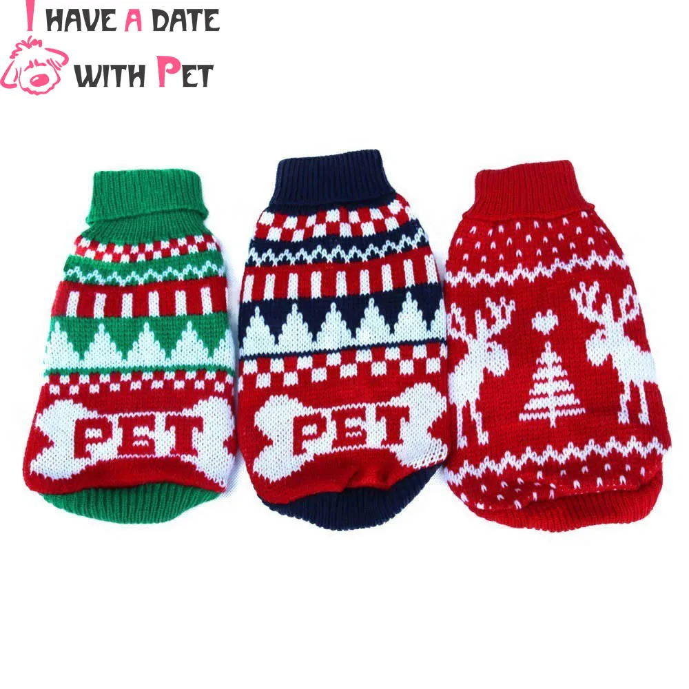 

Turtleneck Dog Sweater Autumn/Winter Warm Christmas Clothes for Puppy Cat pullover Jacket Chihuahua Dachshund Teddy Pet Costume