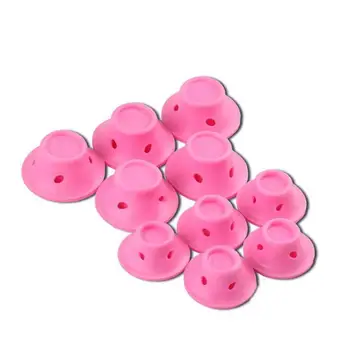 

10pcs Silicone Hair Rollers Curlers DIY Style No-heat Styling Hairdressing Tools Mini Mashroom Shape Hair Curlers Rollers