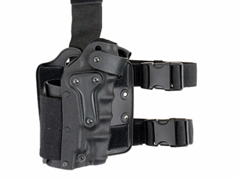 

Tactical Dropleg Drop Leg Left Right Handed 3280 Holster Flashlight Holder Airsoft Black