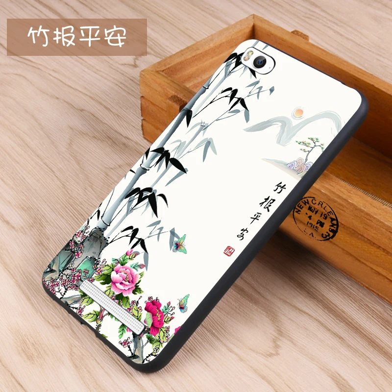 Xiaomi Mi4c Case Original Cover for Xiaomi Mi4c Case Cover Skin Wolf Fish Skull mi4c Fundas 100% 19
