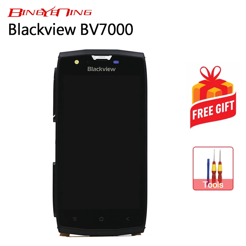 

BingYeNing New Original For Blackview BV7000/BV7000 Pro Touch Screen + LCD Display+Frame Assembly Replacement
