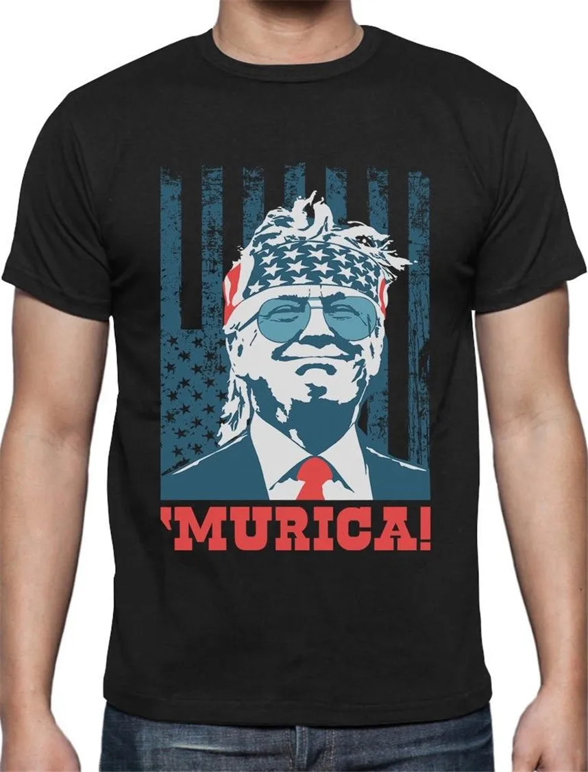 

Donald Trump Murica 4th Of July Patriotic American Party USA T Shirt Flag Retro T-shirt Men Unisex New Fashion Tshirt Loose