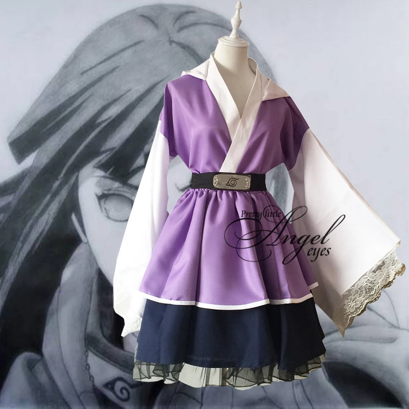 Anime NARUTO Hyūga Hinata Cosplay Lolita kimono Rok Halloween Party Pak Anime NARUTO Hyūga Hinata Cosplay Lolita kimono Rok Halloween Party Pak