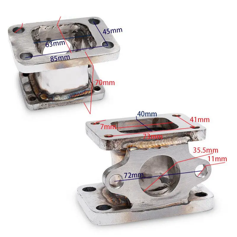 T2-T3+ 38 мм Wastegate адаптер* турбо выхлоп дампа коллектор внешний фланец