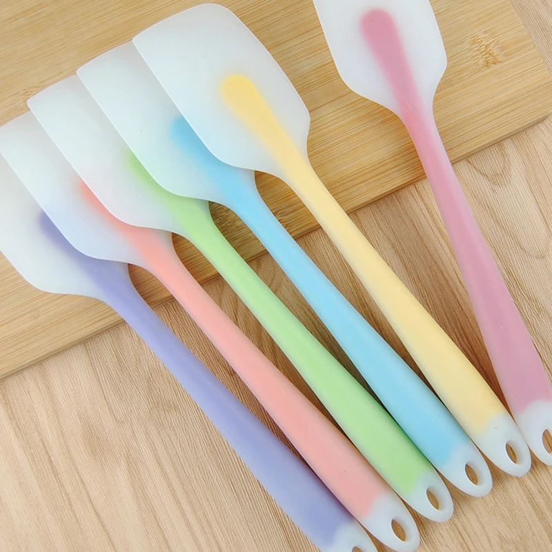 

MOKILY 1PC Silicone Cake scraper Food grade Non Stick butter cooking silicone spatula set cookie pastry scraper Cake Tool
