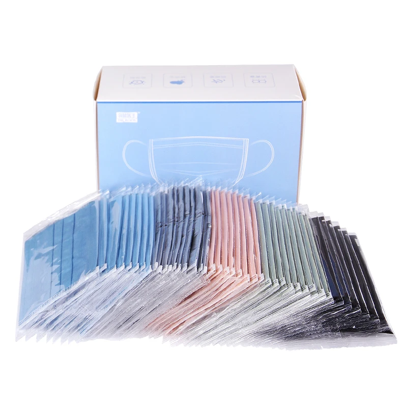 

DR.ROOS 50pcs/box Pink Disposable Non Woven Face Mask 3 Layer Medical Dental Earloop