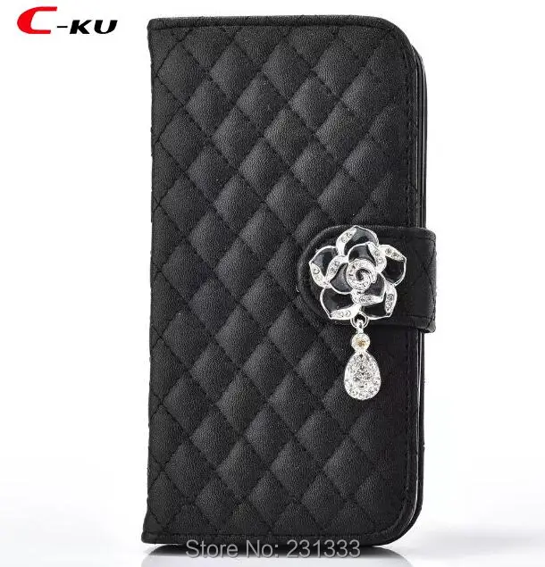 C-ку Diamond Bling 3D цветок камелии Бумажник кожаный чехол для iPhone X iphonex Овцы стенд TPU ID карты кулон кожи 50 шт