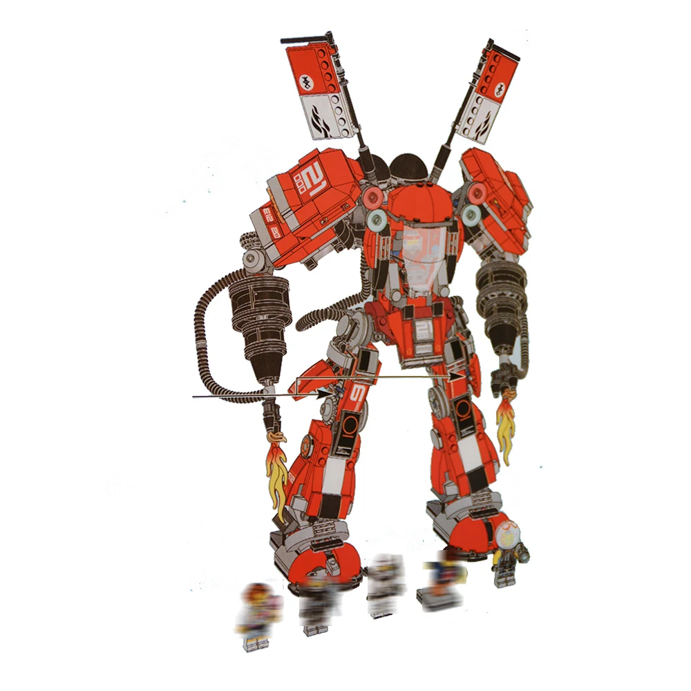 

1010pcs Ninja Super Hero Explosive Device Hulkbuster Building Block Compatible 70615 DIY Brick Toys for children