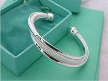 wholesale 925 Silver Dreamlike Bangle Bracelet Free shipping 925 jewelry,925 sterling Silver Bracelet YFB019