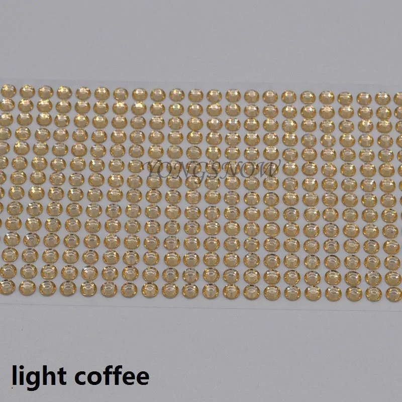 646 шт./лот, 5 мм, самоклеющаяся палочка, Кристальные наклейки, стразы, сделай сам, ремесло, декор для мобильного телефона, оболочка, компьютер, украшение для дома - Цвет: Light coffee