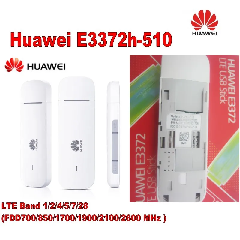 Лот из 10 шт. разблокирована Huawei e3372h-510 LTE/4 г 150 Мбит/с USB Dongle плюс 2 шт. антенны