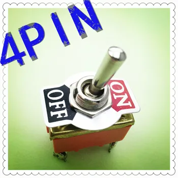 

1pcs/lot E-TEN1221 4-Pin SPST 4 Terminal G108 ON-OFF 15A 250V Toggle Switch Good Quality Free Shipping Russia