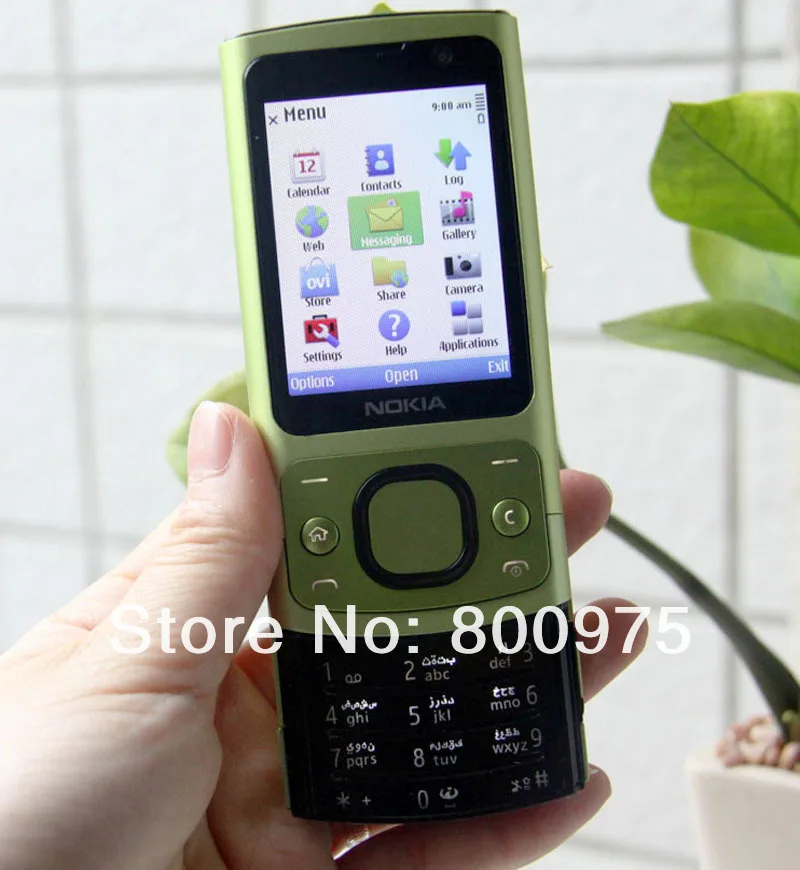 NOKIA 6700 Silder телефон Восстановленный 3g GSM разблокированный 6700s мобильный телефон зеленая английская клавиатура