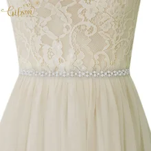 Элегантный пояс Нежный Хрусталь искусственный жемчуг Пояс Свадебные аксессуары для волос свадебный ободок пояс лента цвета слоновой кости