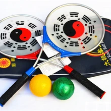 1 Набор/2 ракетки, 4 мяча, 1 пакет Китайский Kongfu китайский ушу боевые искусства Taiji Rouli мяч спорт, Tai Chi ракетки набор