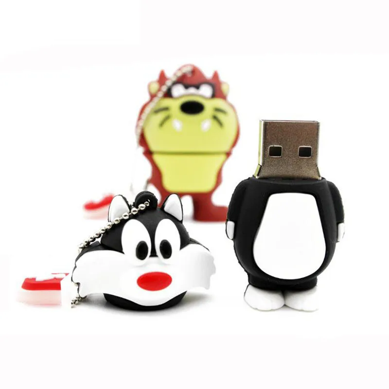 Мультяшная модель утки с изображением Льва багов зайчика Даффи pendrive 4 GB/8 GB/16/32 GB USB