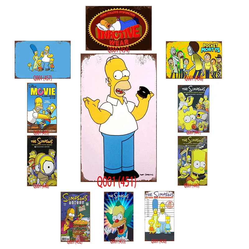 The simpsons metal tin signs