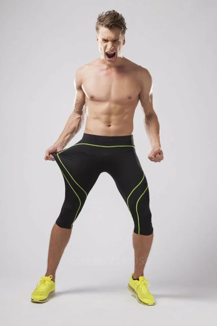 Мужские компрессионные штаны для бега, спортивные колготки, эластичные штаны для баскетбола, спортзала, бодибилдинга, бега, обтягивающие леггинсы, спортивная одежда