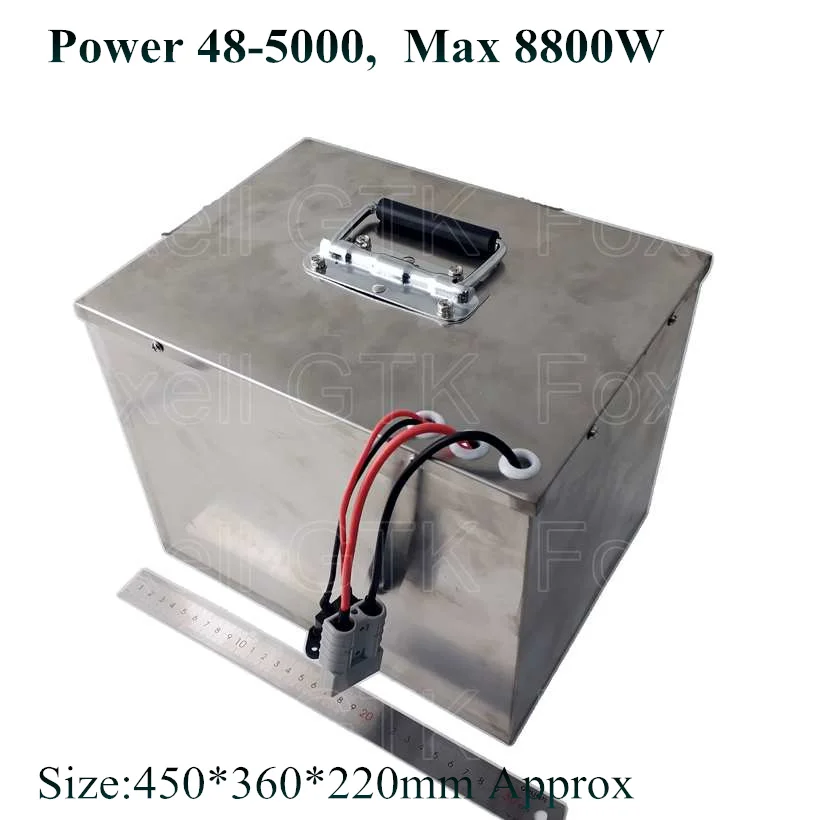 48v 5000wh battery pack lithium LMO NMC 200A BMS max for Electric outboards motor rv 8800w power fishing bait + fast 10A charger (4)