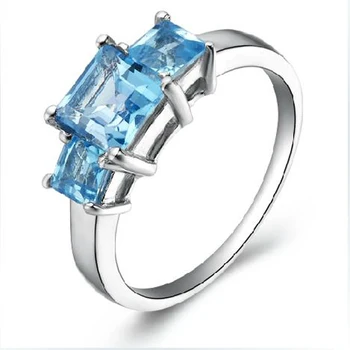 

Rushed Qi Xuan_Blue Stone Elegant Rings_Finger Rings_S925 Solid Silver Fashion Blue Ring_Manufacturer Directly Sales