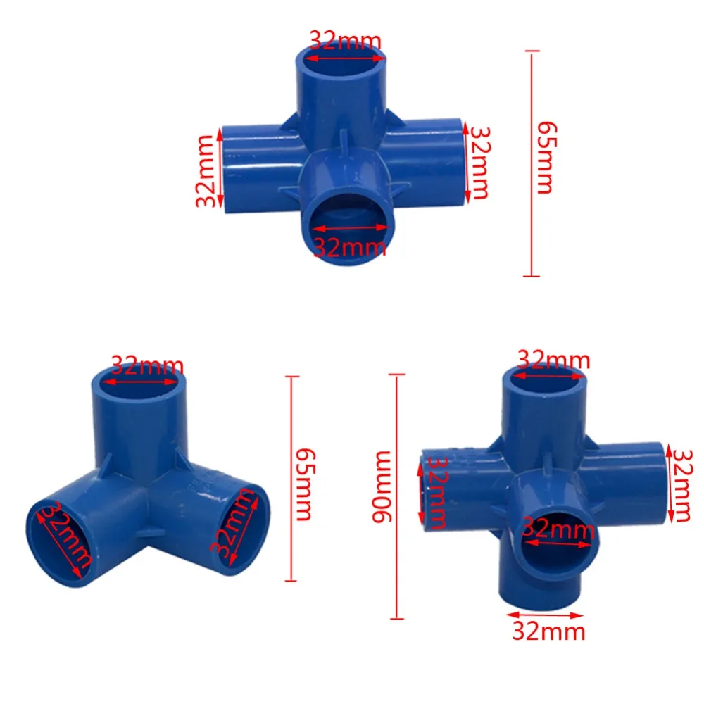 1 шт. ПВХ трубы разъемы внутренний диаметр 32 мм Три-way четыре-way пять-way домашний сад орошения воды трубки DIY фитинги