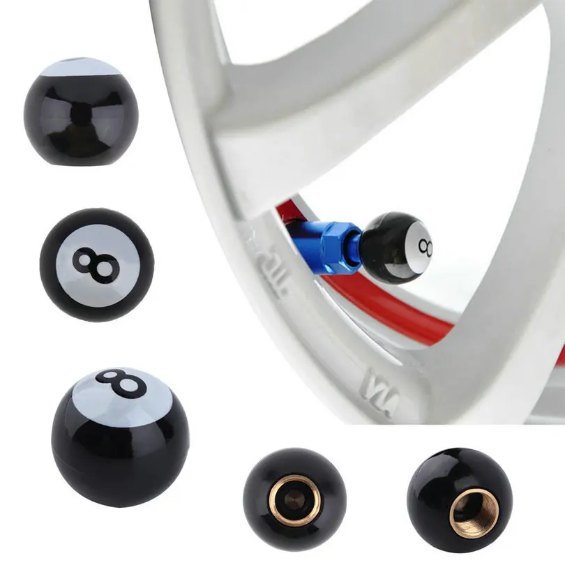 

1pc High Quality Universal Bicycle Truck Bike Pool 8 Ball Bicycle Tire air Valve Stem Caps Wheel Rim Bike Valve Cap Dropshipping