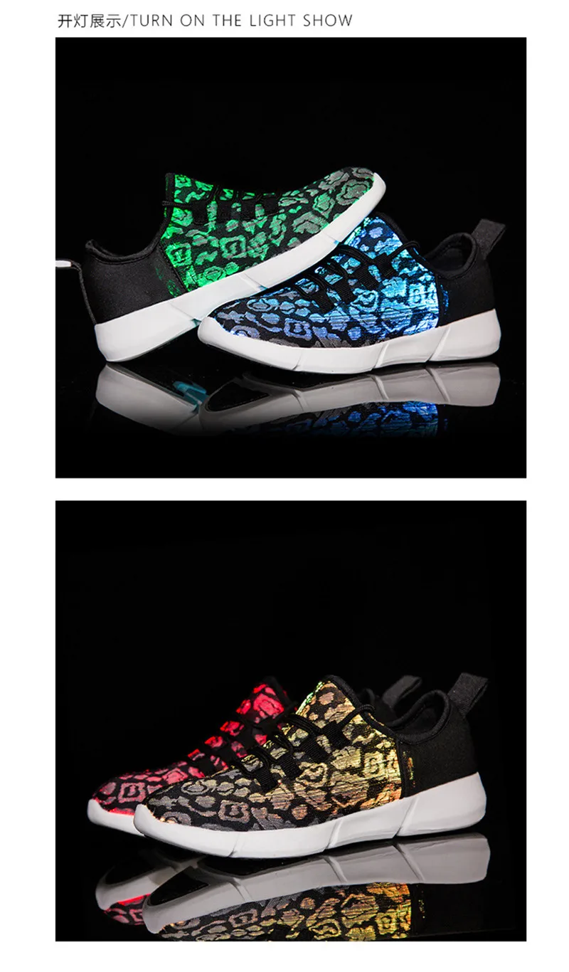 Size 25-46 New Summer Led Fiber Optic Shoes for girls boys men women USB Recharge glowing Sneakers Man light up shoes17